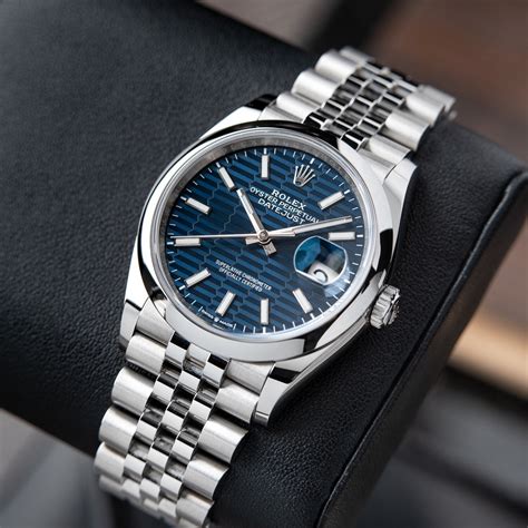 rolex datejust blue bezel